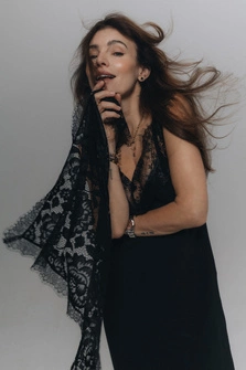 SUKIENKA CLASSIC BLACK KORONKA