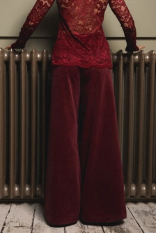 SPODNIE SZTRUKSOWE BURGUND