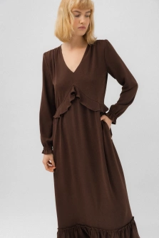 SUKIENKA MAXI CZEKOLADOWY BRĄZ