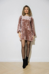 SUKIENKA WELUROWA RÓŻOWA
