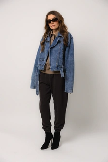 SPODNIE DRESOWE BRĄZOWE JOGGERY