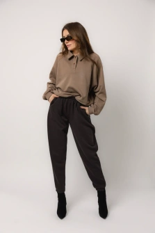 SPODNIE DRESOWE BRĄZOWE JOGGERY