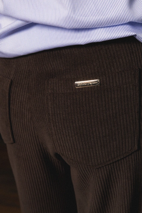 SPODNIE SZTRUKS DARK CHOCOLATE