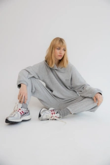 SPODNIE DRESOWE MELANGE SZARE