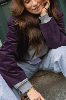 MARYNARKA RAVEN SZTRUKSOWA ŚLIWKA