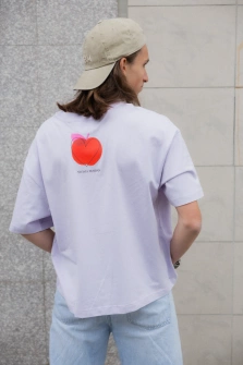 T-SHIRT LAVENDER APPLE HEART