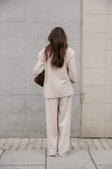 SPODNIE BEIGE WIDE LEG