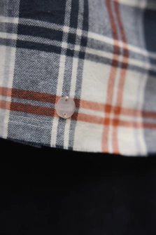 KOSZULA FLANELOWA NAVY & ORANGE