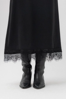 SUKIENKA CLASSIC BLACK KORONKA