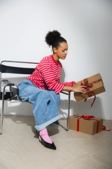 LONGSLEEVE PINK & RED STRIPED MBM