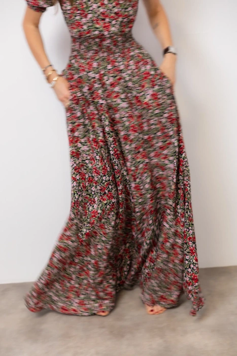 SUKIENKA FLORAL VISCOSE LONGDRESS