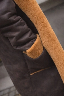 KOŻUCH DŁUGI ORION KARMEL