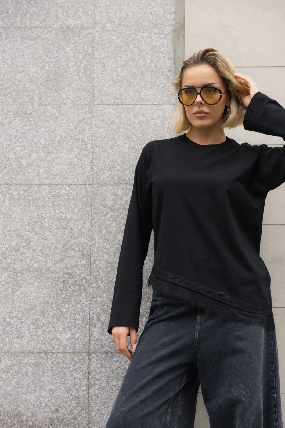 LONGSLEEVE CLASSIC BLACK KORONKA