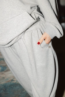 SPODNIE DRESOWE MELANGE SZARE