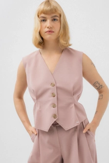 KAMIZELKA DUSTY PINK VEST