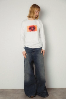 LONGSLEEVE REDLIPS WHITE