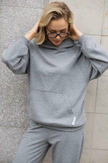 BLUZA MELANGE HOODIE Z KAPTUREM