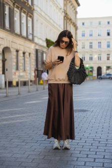 SPÓDNICA BROWN SKIRT 