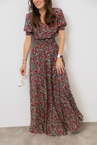 SUKIENKA FLORAL VISCOSE LONGDRESS