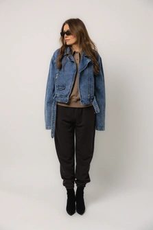 SPODNIE DRESOWE BRĄZOWE JOGGERY