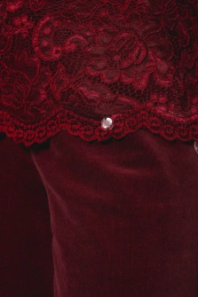 MYSTIC LONGSLEEVE KORONKOWY BORDO