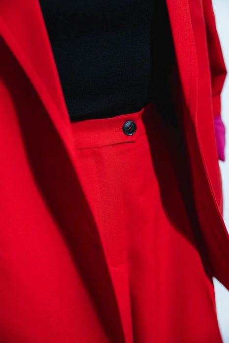 SPODNIE SCARLET RED WIDE LEG